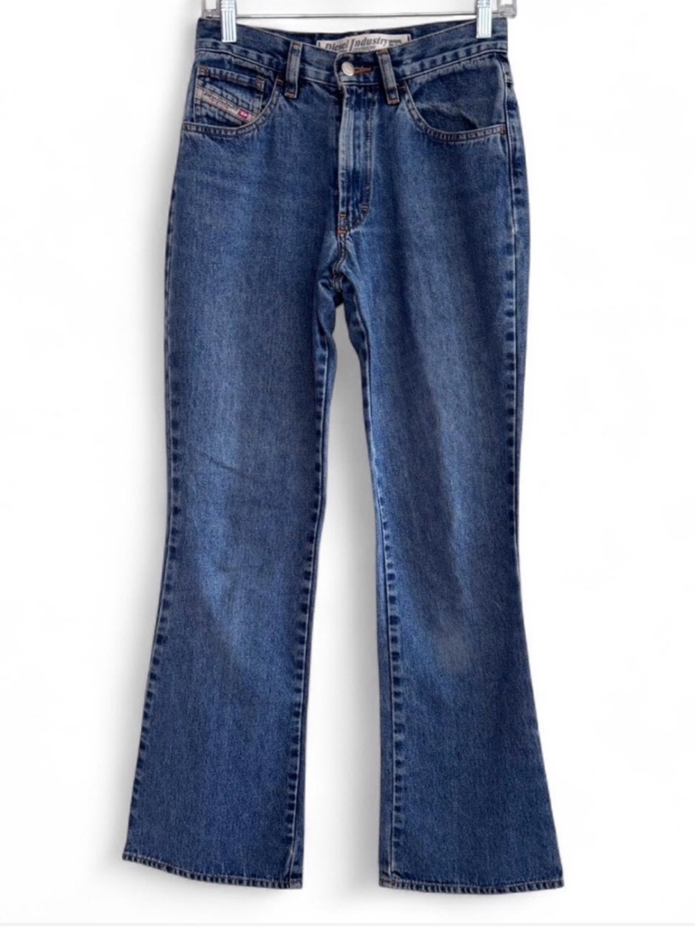 Y2K Vintage Diesel Medium Blue Flare‎ Wide-Leg Jeans Size 27